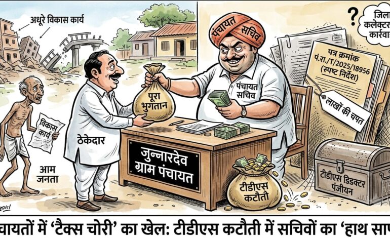जुन्नारदेव की ग्राम पंचायतों में टीडीएस कटौती में खेल