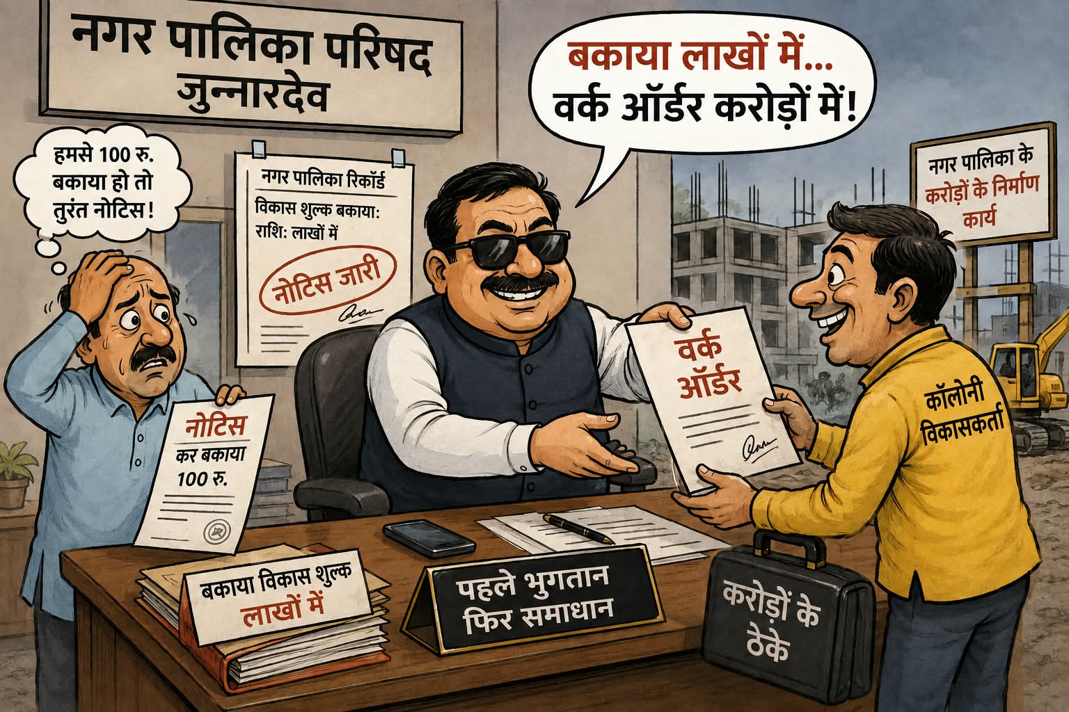 नगर पालिका में आखिर किसका संरक्षण? लाखों की बकाया वसूली ठंडे बस्ते में, करोड़ों के ठेके जारी